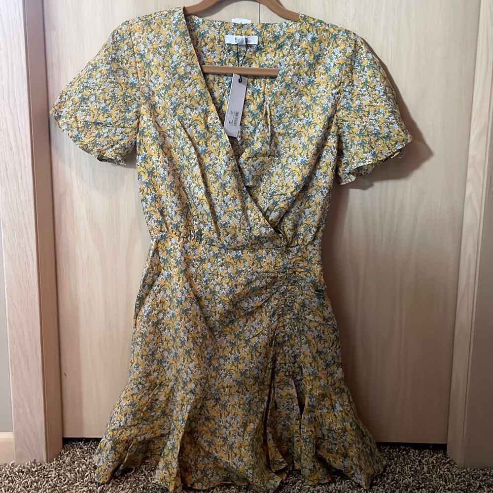 BB Dakota x Steve Madden short sleeve yellow mini dress
